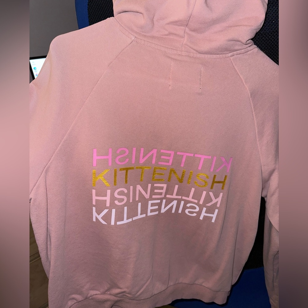Kittenish pink hoodie